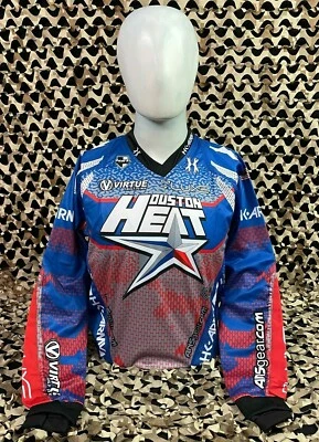 NEW HK Army Freeline Paintball Jersey - Houston Heat Away (Blue/Red) - XXX-Large