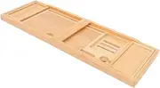 Metal Bamboo Bathtub Rack Shower Tray Bath Toy Holder Bath Tub Tray Adjustable Storage Bathroom Countertop