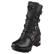 New Rock M-neotyre05-s1 Unisex Platform Boots in Black - 8 US