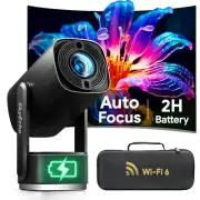 Freeone-Pro Auto Focus Ceiling Projector 1080P 4K, WiFi6, Bluetooth 5.2