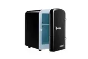 Maxkon Black Mini Fridge 4L 6 Can Portable Cooler Warmer Personal Countertop Refrigerator for Home Office Bar Car Drinks Skincare Cosmetics Foods
