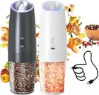 Gravity Electric Salt and Pepper Grinder Set Rechargeable Salt and Pepper Sha...