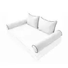 |COVER ONLY| STYLE 4 Crib Bolster Pillow Daybed Porch Swing Contrast Trim AD106