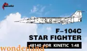 Lanbo Models 3D Cockpit F-104C STAR FIGHTER 48140 For KINETIC 1:48