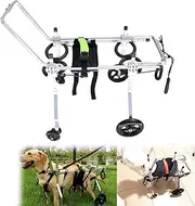 Dog Wheelchair Full Support for Back Legs, Dog Mobility Aid Cart Back Leg Rehabilitation for Injured Puppies with Mobility Disabled,Adjustable Dog Wheelchair(XS)