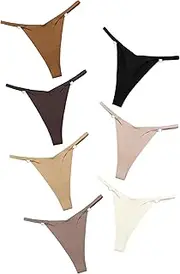 [DEANGELMON] G-string Thongs for Women Underwear Seamless No Show Panties Low Rise Comfortable Microfiber Workout Pack