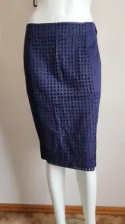 City Dressing Target Ladies Navy Blue Paneled Pencil Skirt Skirt Size 12 New