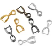 100pcs Silver Golden Pinch bails clasps for Gemstone pendant Jewelry Making