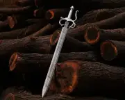 Handmade The Legend of Zorro Rapier Sword Replica Damascus Steel Sword