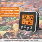Orange Backlit LCD Digital Food Temperature Gauge Cooking Meat Thermometer W