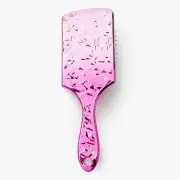 Claire's metallic textured paddle brush pink nwt kawaii vaporwave synthwave 80's