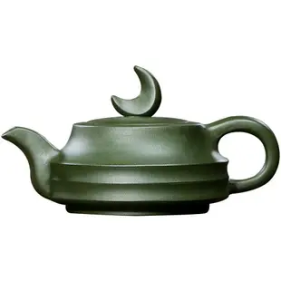 宜興紫砂壺純手工月牙壺茶壺泡茶壺單壺茶水分離壺原礦綠泥沏茶壺