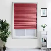[クロウ華] Window Blinds Shades Cordless Clip On Blinds Pleated Blackout Blinds Paper Window Shades Decorative Bright Color Paper Blinds for Windows Doors Shades for Office,Living Room,Bedroom,Kitc