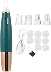 OSOLADY 1 Set Multi Function Blackhead Extractor Facial Device Portable Blackhead Cleaning Tool with Suction Nozzles for Deep Pore Cleansing and Skin Tightening Home Use