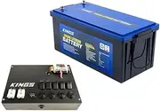 Adventure Kings 200Ah Lithium LiFePO4 Battery Prismatic Cell + 12v Control Box 4WD Caravan 16 A switches