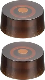 uxcell 2PCS Guitar Top Hat Bell Knobs, Volume Tone Control Knobs for Electric Guitar Bass, Amber