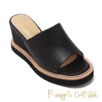 PINEAPPLE OUTFITTER-RHODA-真皮厚底楔型拖鞋-黑色