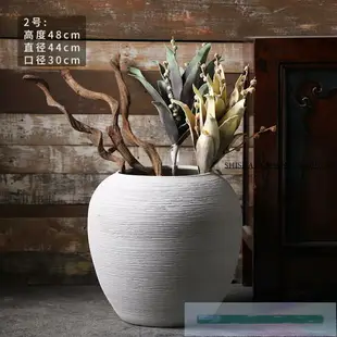陶瓷大花瓶北歐客廳插花干花白色落地陶罐裝飾擺件現代簡約