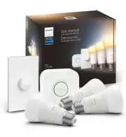 Philips Hue Smart Light Starter Kit - Includes (1) Bridge, (1) Smart Button and