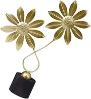 Light Luxury Wrought Iron Ornaments Desktop Metal Ornaments Decorative Plant Ornaments Metal Iron Leaf Decor Spring Decorations for Home Flower Ornaments Golden Wooden