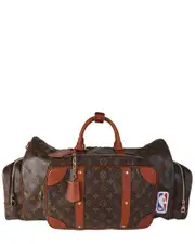 Louis Vuitton Brown Coated Canvas, Leather x NBA Trio Pocket Keepall (Authentic Pre-Loved)