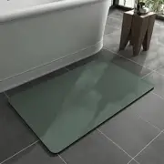 -Bath Mat Rug-Rubber Non Slip Quick Dry Super Absorbent Thin 16" x 24" Green