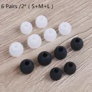 12Pcs Universal Earphones S M L Replacement Silicone Earbuds Ear Bud Tips Covers
