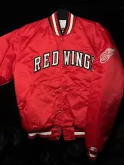 Red Wings Starter NOS Brand New Satin Jacket Spell Out Sz XL USA Made