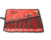 X-Steel 8pc Cr-V Ratcheting Ratchet Combination Ring Open Spanner Set(8-22mm)