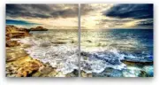 Studio 500 Canvas Wall Art The Majestic Ocean Color, 2 Panels each 32x32