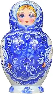 Matryoshka Russian Matryoshka Traditional Nesting Dolls Porcelain 10-Piece Hand-Painted Wooden Wedding Birthday The Perfect Blessing Gift