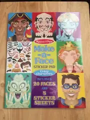 Melissa & Doug Make-a-Face Sticker Pad Crazy Characters 20 Faces New Sealed