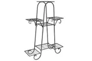 Vibe Geeks 7 Tier Metal Plant Shelf Stand Multilayer Potted Display Rack Patio