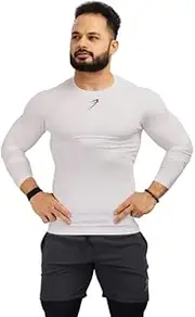 [FUAARK] Men's Full Sleeve Compression T-Shirt - Athletic Base Layer for Fitness, Cycling, Training, Workout, Tactical Sports Wear