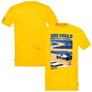 Ayrton Senna Legacy F1 Sao Paulo Circuit Graphic T-Shirt - Unisex