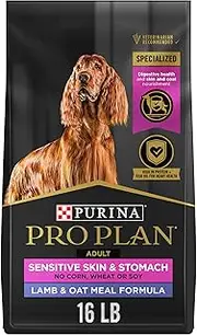 Purina Pro Plan Sensitive Skin and Sensitive Stomach Dry Dog Food, Focus Sensitive Skin & Stomach Lamb & Oat Meal Formula - 16 lb. Bag
