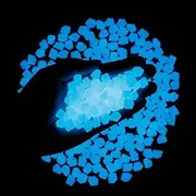 Glow Rocks in The Dark Pebbles Luminous Stones DIY Decorative Gravel for Fish Tank Aquarium Outdoor Yard Decor Garden Gravel Decoration for Backyard Walkway Pathway Lawn (300pcs Blue 17mm*13mm)