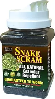 Snake Scram All Natural Granular Repellent - All-Natural, Animal, People and Pet Safe Granule from EPIC Repellents (2.5 lb Shaker)