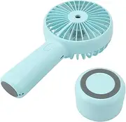 Mini Spray Water Mist Fan, ABS 2 Spray Mode Quiet Handheld Misting Fan 2000mAh for Travel (Blue)