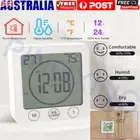 Waterproof Digital Bathroom Shower Clock Timer Alarm Temperature Meter Humidity-