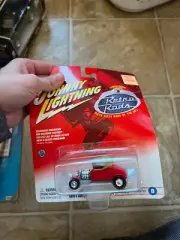 johnny lightning retro rods red roadster