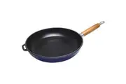 Chasseur 28cm Cast Iron Round Frypan Induction/Gas Frying Pan Cookware Blue