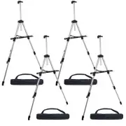 4 pk 66" Silver Aluminum Tripod Artist Field Display Easel Stand Adjust Tabletop