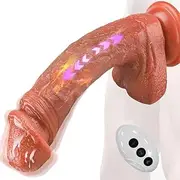 Thrusting Dildo Vibrators Sex Toys for Women- Adult Toys for Women G Spot Vibrators Realistic Dildos with Suction Cup, Remote Contorl Vibrator with 9 Vibrating & 3Thrusting Mode Female Sex Toy