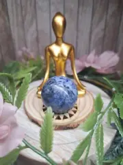 Pretty Lapis Lazuli Crystal Sphere 3cm 44g & Stand Angel No.44