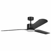 Eglo Iluka 60" DC ABS 3 Blade Ceiling Fan with 18W LED Tri Colour Light & Remote-Black