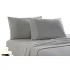Park Avenue Cotton 175gsm Flannelette Bed Sheet w/ Pillowcase Set - Silver