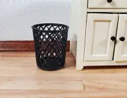 Dollhouse Trash Can Garbage Waste Paper Basket Black Mesh 1:12 Scale Miniature