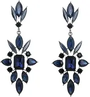 [Generic] Crystals Teardrop Dangle Statement Earrings for Women Rhinestone Chandelier Fashion Earrings for Wedding Prom Bride Bridesmaids