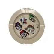 Decor metal plate Tray Printed Plate Game Table Crazy Skulls Side Table Ash Tray